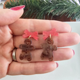 Bow Gingerbread Earrings