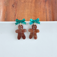 Bow Gingerbread Earrings