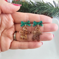 Bow Gingerbread Earrings