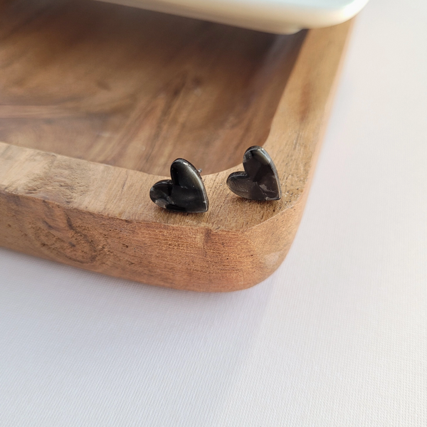 Acrylic Heart Studs