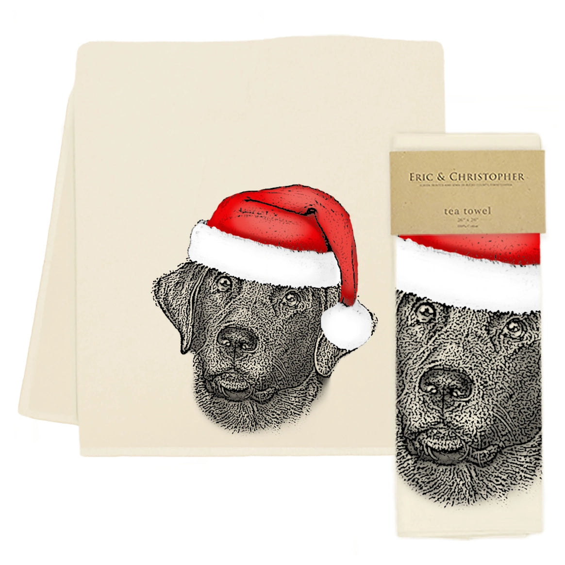 Christmas Dog Tea Towel