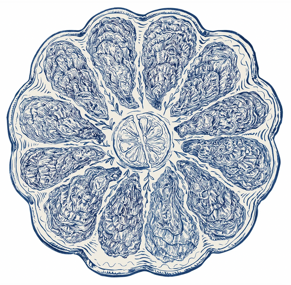 Blue Oyster Plate Placemats