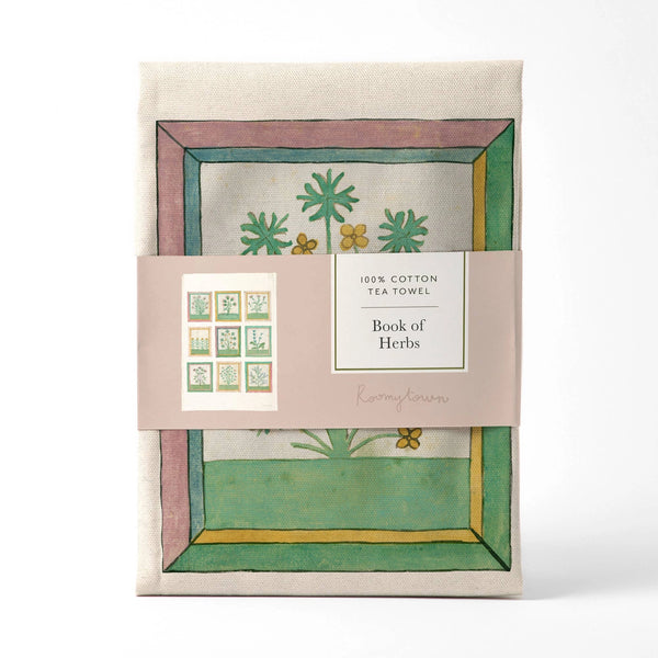 Book of Herbs Tea Towel