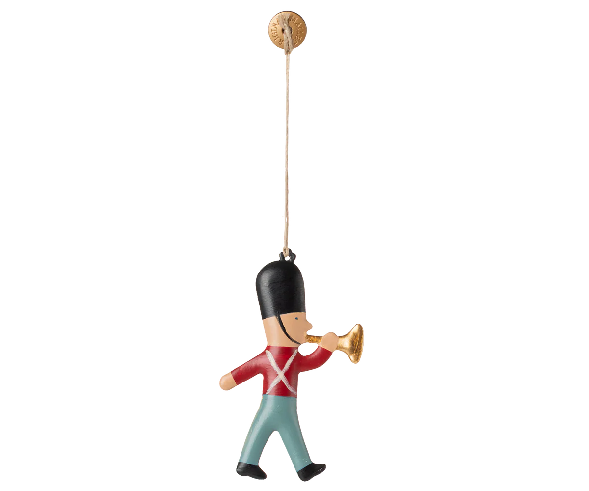 Guard with Trumpet Metal Ornament