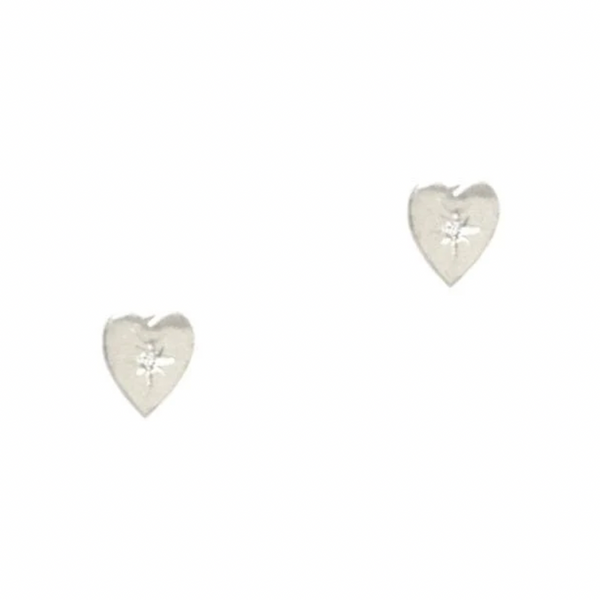 CZ Heart Studs