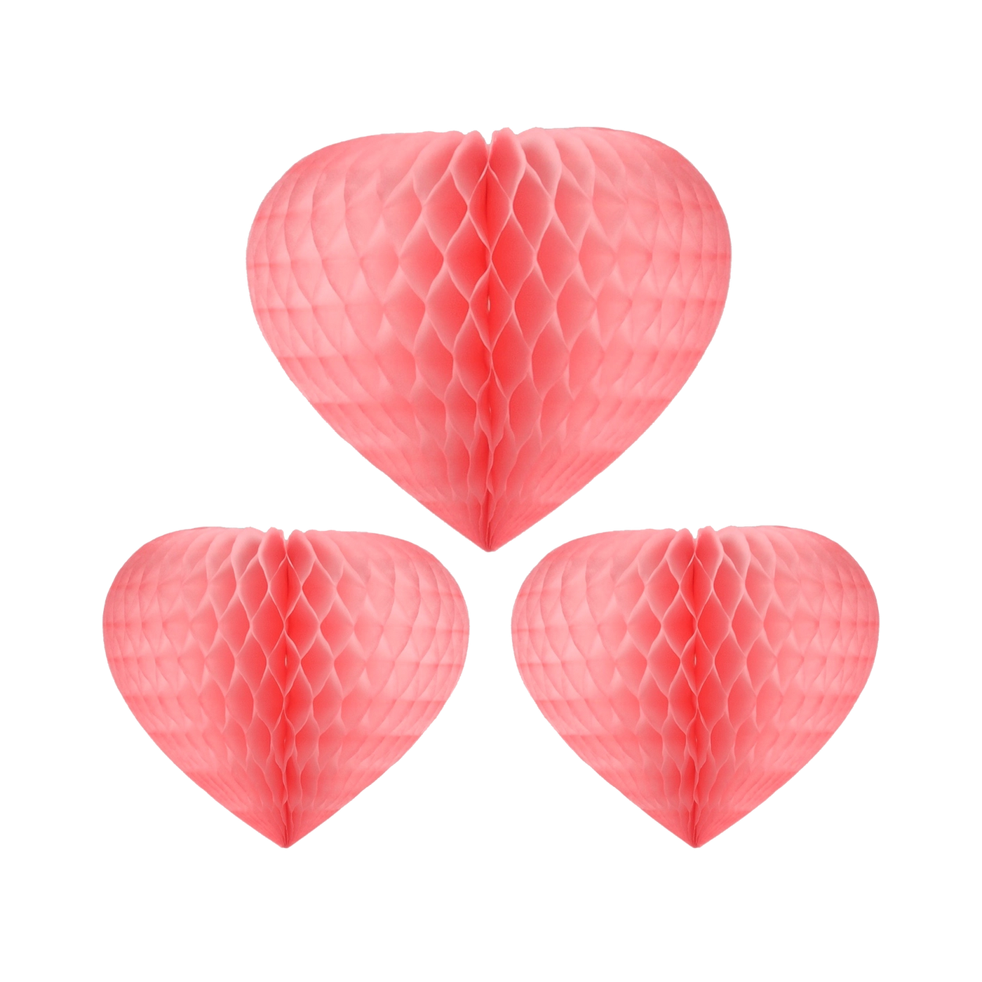 Honeycomb Heart Set of Three