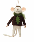 Felt Mouse in Sweater Ornament
