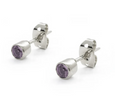 Petite Amethyst Stud Earrings