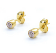 Petite Pink Topaz Stud Earrings