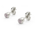 Petite Pink Topaz Stud Earrings