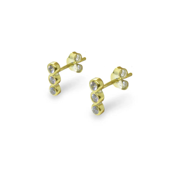CZ Bar Drop Studs