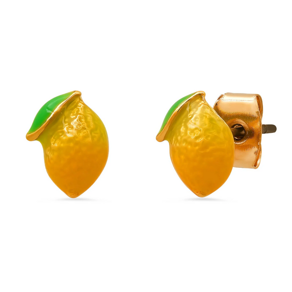Enamel Lemon Studs