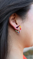 Mini Acrylic Heart Hoops