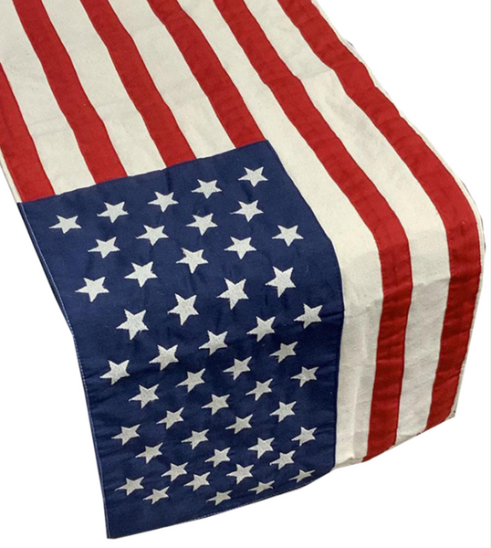American Flag Canvas Runner