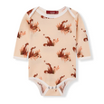 Floral Fox Long Sleeve Onesie