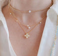 Mother of Pearl Single Flower Necklace