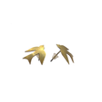 Gia Bird Post Earring, Brass