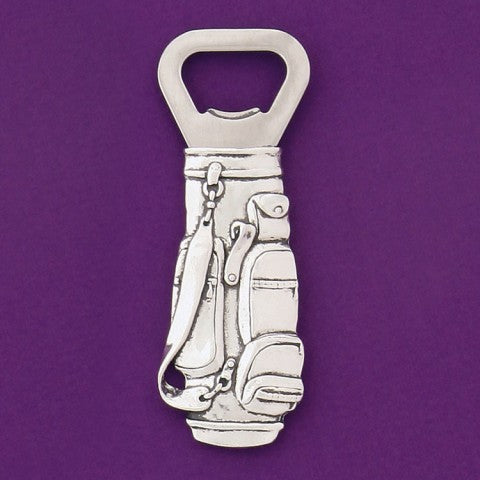 Pewter Golf Bag Bottle Opener