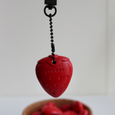 Strawberry Crayon Keyring