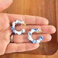 Acrylic Flora Mini Hoops