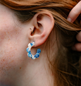 Acrylic Flora Mini Hoops