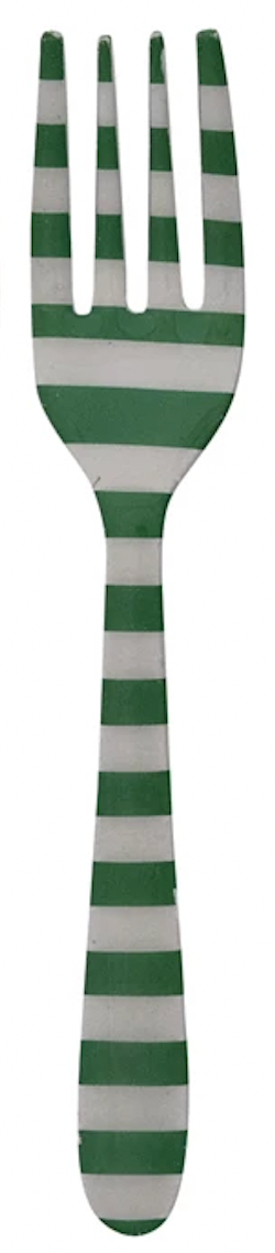 Patterned Enamel Stainless Fork