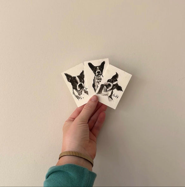 Miniature Pet Watercolor Portrait