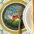 Fanciful Fox China Placemats