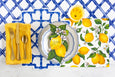 Die-cut Blue Bamboo Placemats