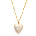 Enamel Heart Locket Necklace