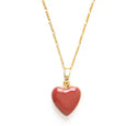 Enamel Heart Locket Necklace