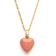 Enamel Heart Locket Necklace