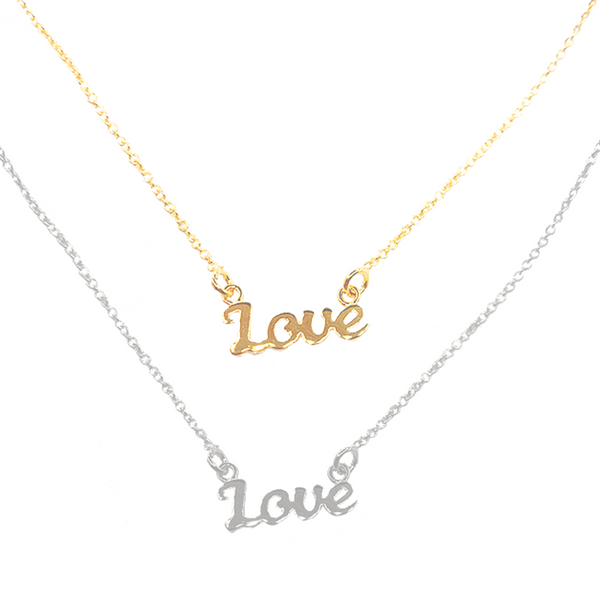 Love Script Necklace