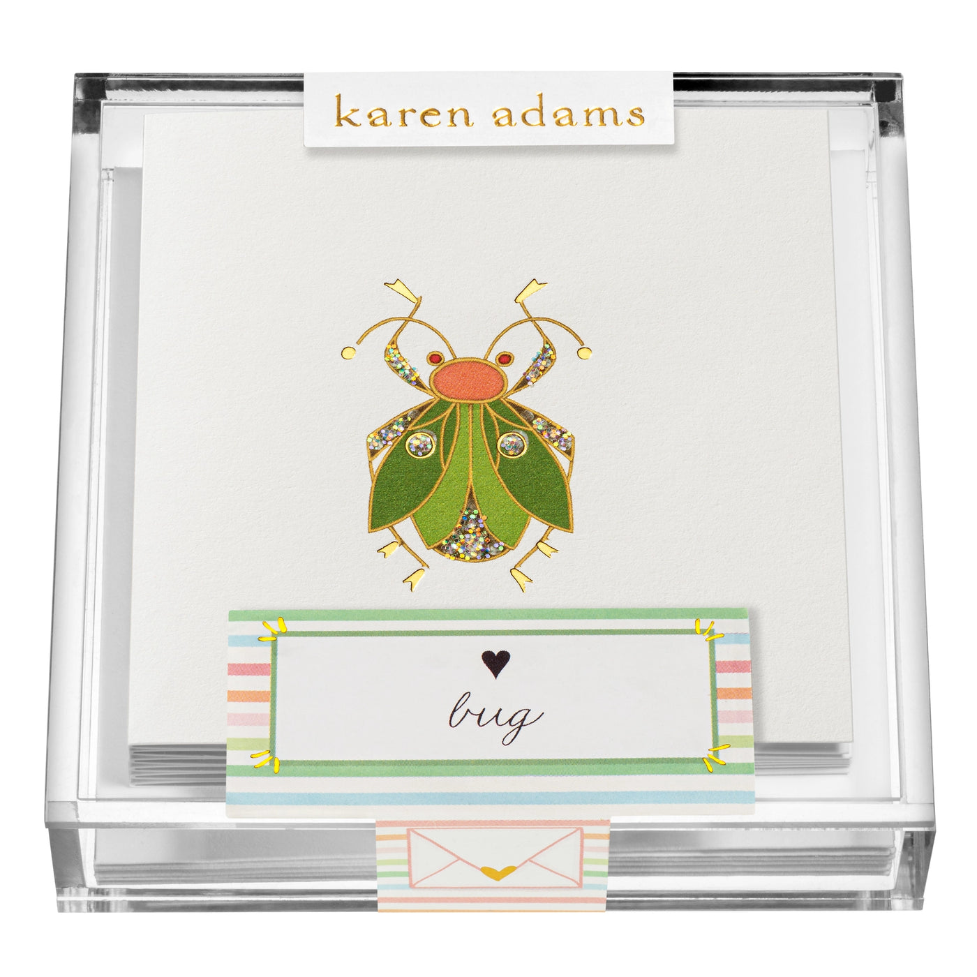 Glittered Gift Enclosure Set in Acrylic Box