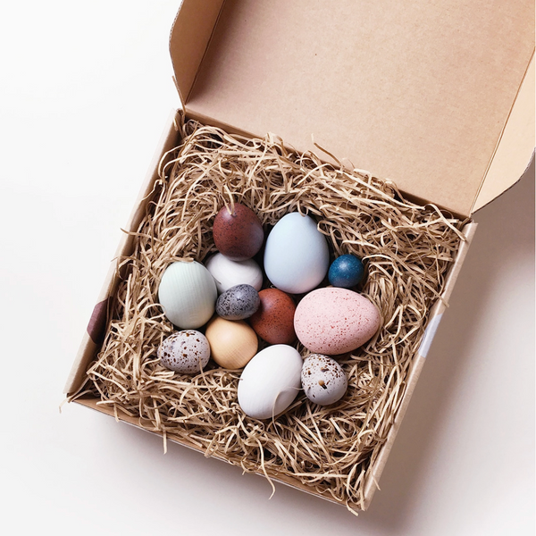Wooden Bird Eggs Set
