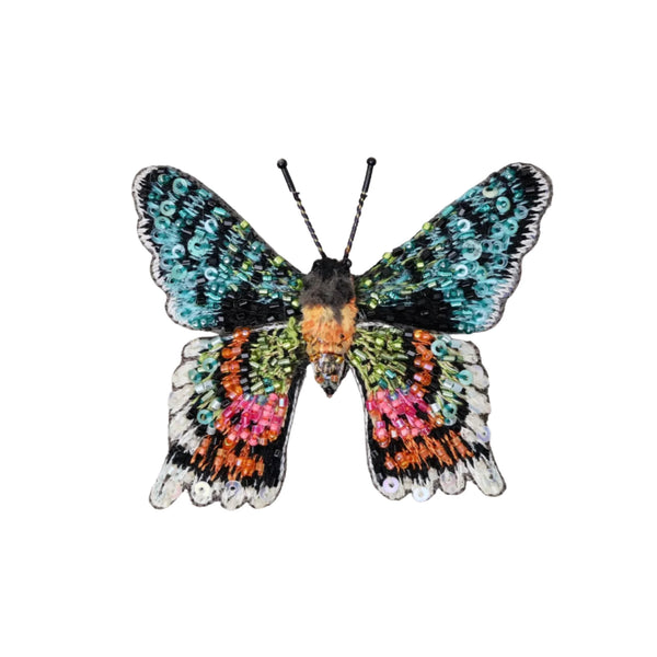 Madagascar Sunset Moth Beaded Pin