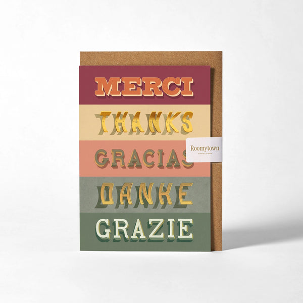 Merci, Thanks, Gracias Card