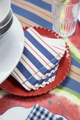 Navy & Red Awning Napkins