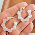 Acrylic Flora Mini Hoops