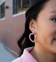 Acrylic Heart Hoops