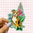 Floral Dog Sticker