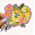 Floral Dog Sticker