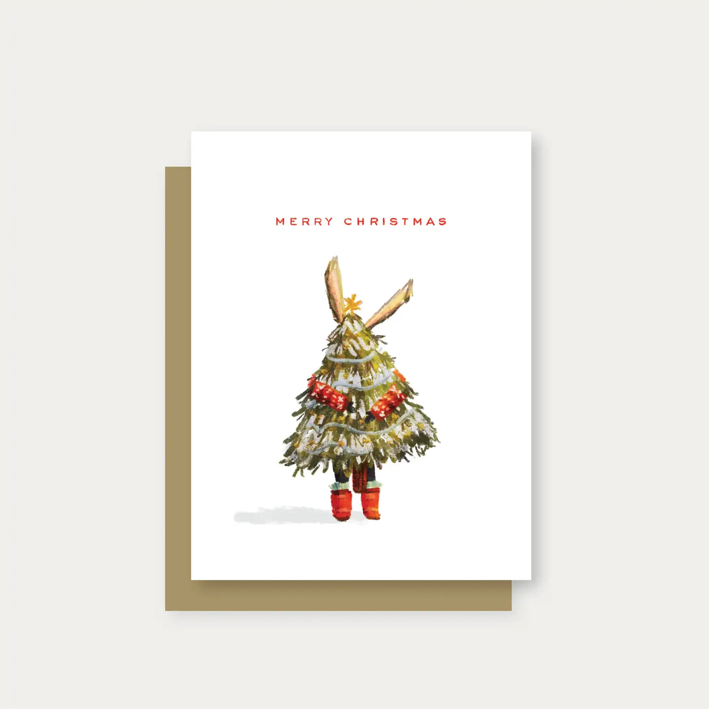 Rabbit Christmas Tree Card