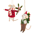 Red & Green Mouse Ornament