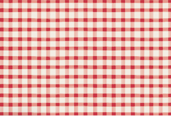 Red Painted Check Placemats