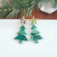 Star Christmas Tree Earrings