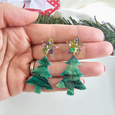 Star Christmas Tree Earrings