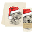 Santa Dog Tea Towel