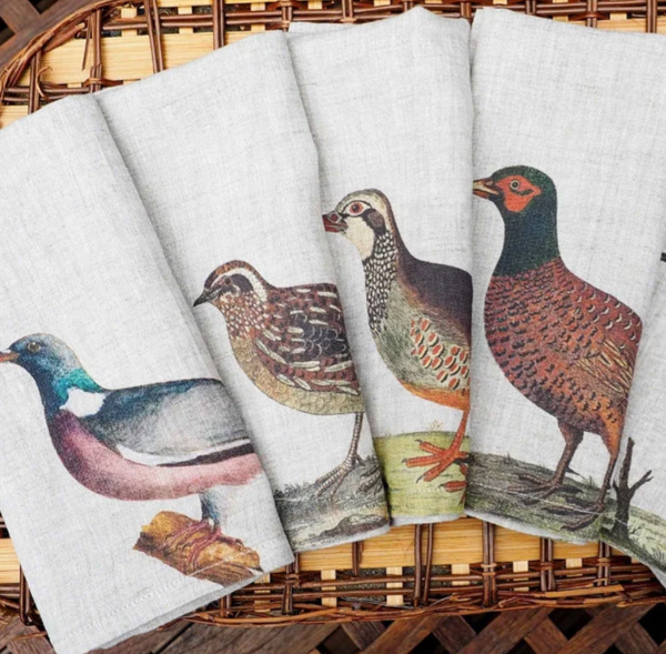 Wild Birds Linen Napkin Set