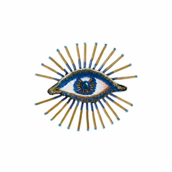 Sea Mystic Eye Beaded Pin